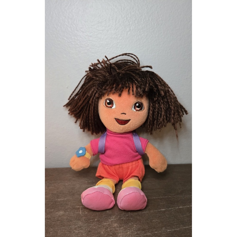 Ty Beanie Baby ~ DORA the EXPLORER (Yarn Hair‎ Version)(7 Inch)